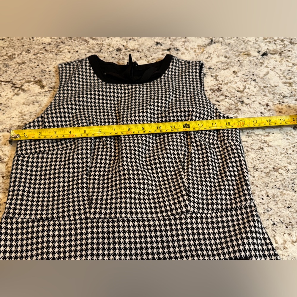 Talbots Black and White Checkered Midi Dress - Picture 5 of 7